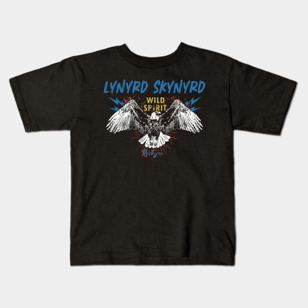 lymyrd wild spirit Kids T-Shirt by akhirnya pattern